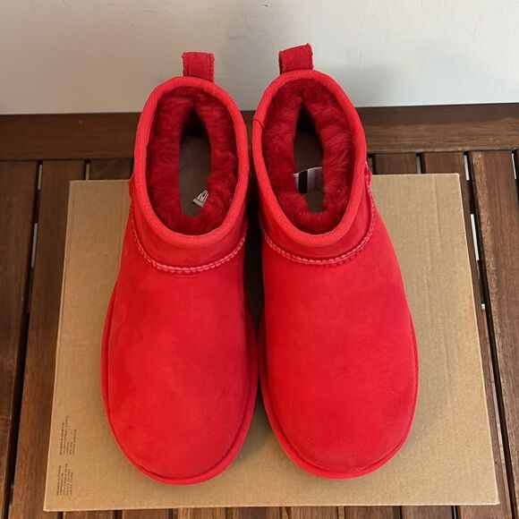 UGG Classic Ultra Mini Red Women Size 6 - Picture 4 of 15